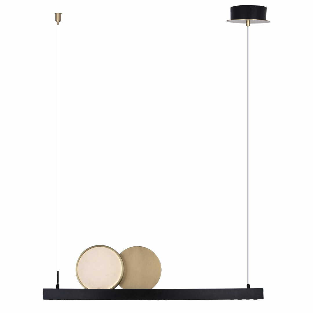 Pendelleuchte Max Light MOMO P0487 schwarz/gold gebürstet 90 cm LED 35W