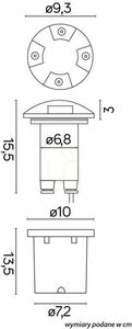 Walkover-Außenleuchte SU-MA 2725 E grau 9,3 cm Aluminium IP67 small 5
