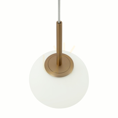 Prüfen Maytoni Basic form Pendelleuchte MOD321PL-01G1, Gold, weißes Glas Ø15 cm, E14