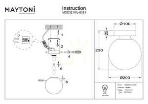 BASIC FORM Wandleuchte MOD321WL-01B1 Maytoni small 2