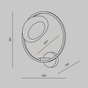 LUNARE MOD327WL-L5BS3K Wandleuchte Maytoni small 9