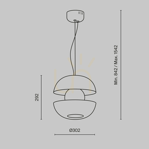 REBEL Pendelleuchte MOD322PL-L6G3K Maytoni small 9