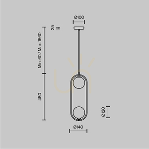 RING Hängeleuchte MOD013PL-02BS1 Maytoni small 10