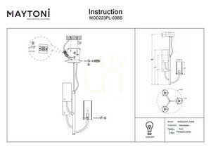 ARCO Hängeleuchte MOD223PL-03BS Maytoni small 7