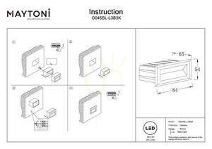 BOSCA Treppenhausleuchte O045SL-L3B3K IP65 Maytoni small 6
