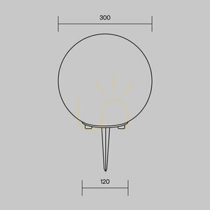 Garten-Kugelleuchte Maytoni Erda Weiß 30 cm IP54 E27 O594FL-01W small 6