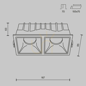 ALFA LED-Einbauleuchte DL043-02-15W4K-SQ-W Maytoni small 7