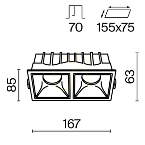 ALFA LED-Einbauleuchte DL043-02-15W4K-SQ-W Maytoni small 9