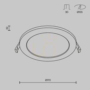 STOCKTON Einbauleuchte DL016-6-L12W IP44 Maytoni small 8