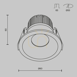 ZOOM-Einbauleuchte DL034-01-06W3K-B IP65 Maytoni small 7