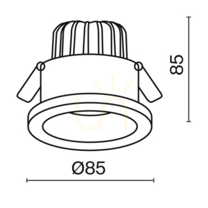 ZOOM-Einbauleuchte DL034-L12W3K-D-W IP65 Maytoni small 9