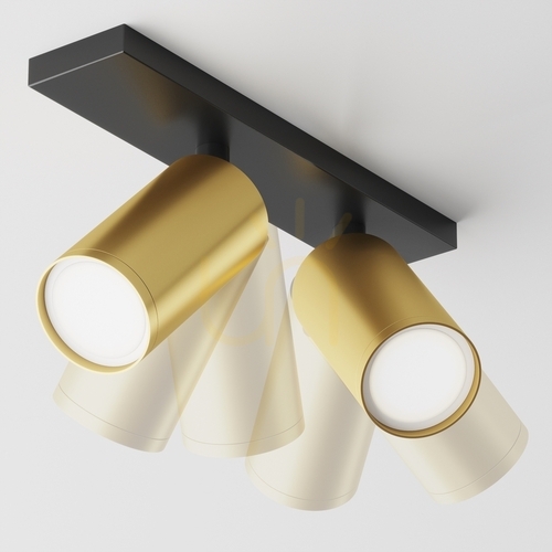 Prüfen Deckenstrahler Maytoni FOCUS S C051CL-U-02BMG Schwarz-Gold 2 × GU10 max. 10 W