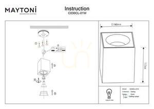 Plafond ZOOM C030CL-01W IP54 Maytoni small 5
