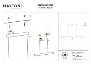 Pendelleuchte Maytoni Step P010PL-L30G3K LED 30 W 3000 K gold 118,5 cm small 5