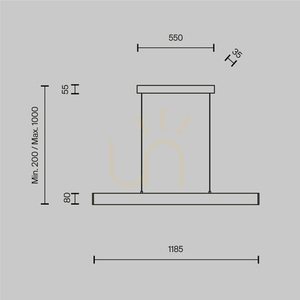 Pendelleuchte Maytoni Step P010PL-L30G3K LED 30 W 3000 K gold 118,5 cm small 6