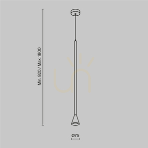 ARROW Pendelleuchte P064PL-01G Maytoni small 5