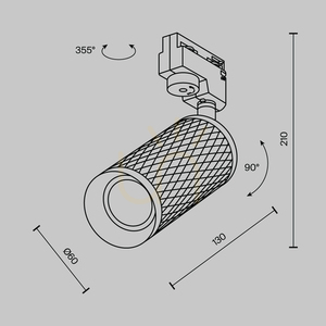 FOCUS DESIGN TR011-1-GU10-G Stromschienenstrahler Maytoni small 9