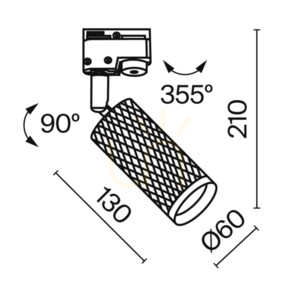 FOCUS DESIGN TR011-1-GU10-B Stromschienenstrahler Maytoni small 11