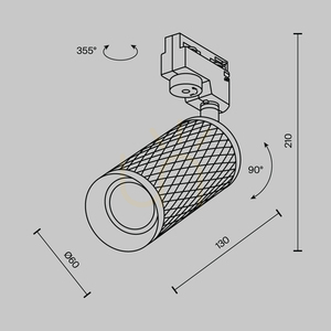 FOCUS DESIGN TR011-1-GU10-B Stromschienenstrahler Maytoni small 9
