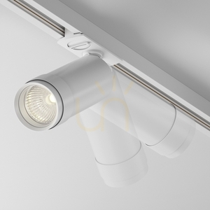 Maytoni Focus Zoom Schienenstrahler TR021-1-12B3K-Z-W, LED 12 W 3000 K 900 lm, Zoom 15°–50°, 355° schwenkbar, weiß, Unity 1-phasig small 1