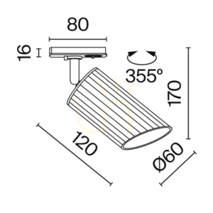 LIPARI TR087-1-GU10-B Stromschienenstrahler Maytoni small 9