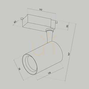 VUORO TR003-1-10W3K-S-B Stromschienenstrahler Maytoni small 8