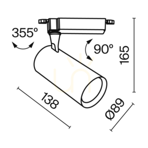VUORO Stromschienenstrahler TR003-1-15W4K-S-B Maytoni small 9