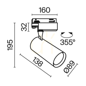 VUORO Stromschienenstrahler TR029-3-26W4K-S-B Maytoni small 8