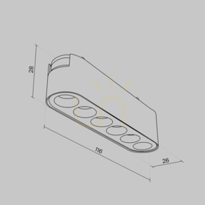 POINTS Schienenleuchte TR082-1-6W3K-M-B Maytoni small 8
