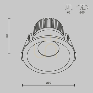 ZOOM-Einbauleuchte DL034-01-06W3K-W IP65 Maytoni small 7