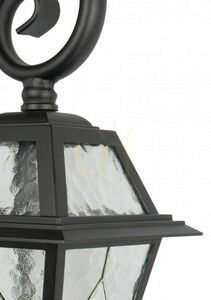 Außenwandleuchte SU-MA K 3012/1/N schwarz Patina Glas rustikal small 1