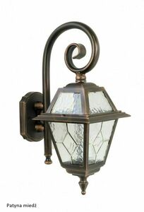 Außenwandleuchte SU-MA K 3012/1/N schwarz Patina Glas rustikal small 4