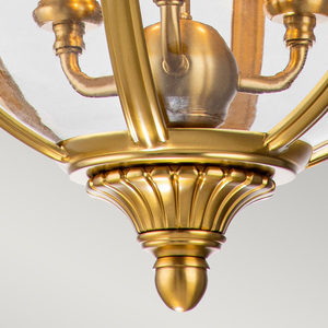 Adams 3 Light Pendelleuchte - Gebürstetes Messing Elstead small 4
