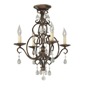 Kronleuchter Chateau - 4 Lichtquellen - Mocha Bronze Elstead small 1