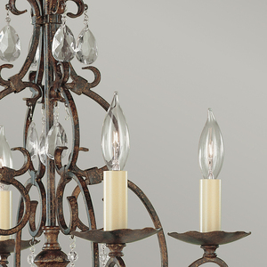Kronleuchter Chateau - 4 Lichtquellen - Mocha Bronze Elstead small 2