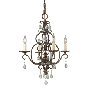 Kronleuchter Chateau - 4 Lichtquellen - Mocha Bronze Elstead small 0