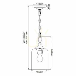 Elstead Hounslow Pendelleuchte FE-HOUNSLOW-P-BB, patiniertes Messing, Klarglas, 1×E27 small 5