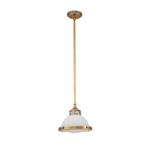 Prüfen Kleine Pendelleuchte Amelia - 1-flammig - Messing Heritage Brass Elstead