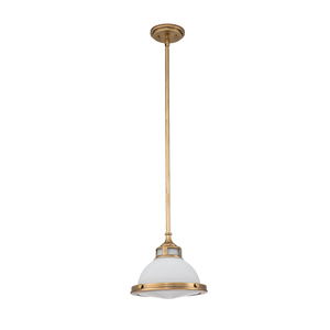 Kleine Pendelleuchte Amelia - 1-flammig - Messing Heritage Brass Elstead small 1
