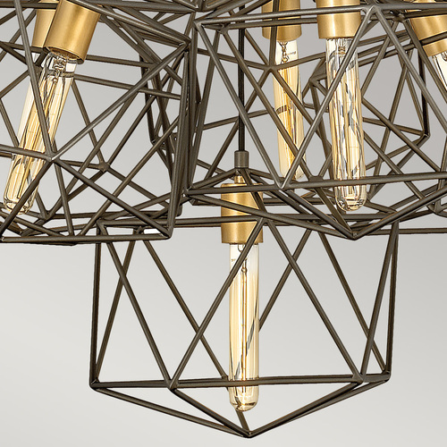 Prüfen Pendelleuchte Astrid - 11 Lichtquellen - Bronze matt und Gold Elstead