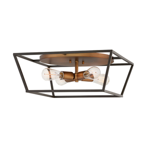 Fulton Deckenleuchte - 4 Lichtquellen - Bronze und Messing Elstead small 0