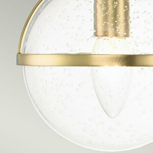 Wandleuchte Hollis - 3 Leuchtmittel - Heritage Brass, Blasenglas Elstead small 1