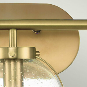 Wandleuchte Hollis - 3 Leuchtmittel - Heritage Brass, Blasenglas Elstead small 2