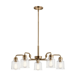 Kronleuchter Aivian - 5 Lichtquellen - Gealtertes Messing Elstead small 0