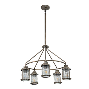 Außen-Kronleuchter Ashland Bay - 5 Lichtquellen - Bronze poliert Elstead small 1