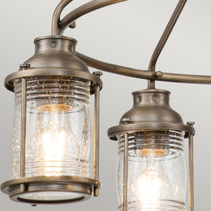 Außen-Kronleuchter Ashland Bay - 5 Lichtquellen - Bronze poliert Elstead small 3
