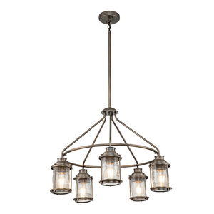 Außen-Kronleuchter Ashland Bay - 5 Lichtquellen - Bronze poliert Elstead small 0