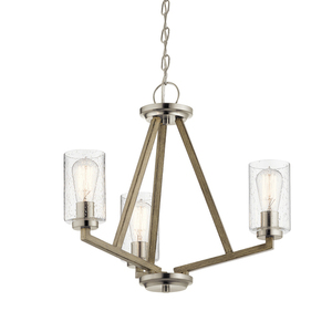 Kronleuchter Deryn 3xE27 Distressed Antique Grey Elstead small 2
