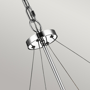 Runder Kronleuchter Piper - 6 Lichtquellen - Chrom poliert Elstead small 2