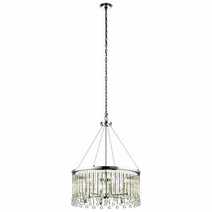 Runder Kronleuchter Piper - 6 Lichtquellen - Chrom poliert Elstead small 0